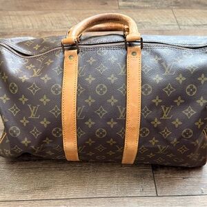 Louis Vuitton Brown Monogram Canvas Keepall 45